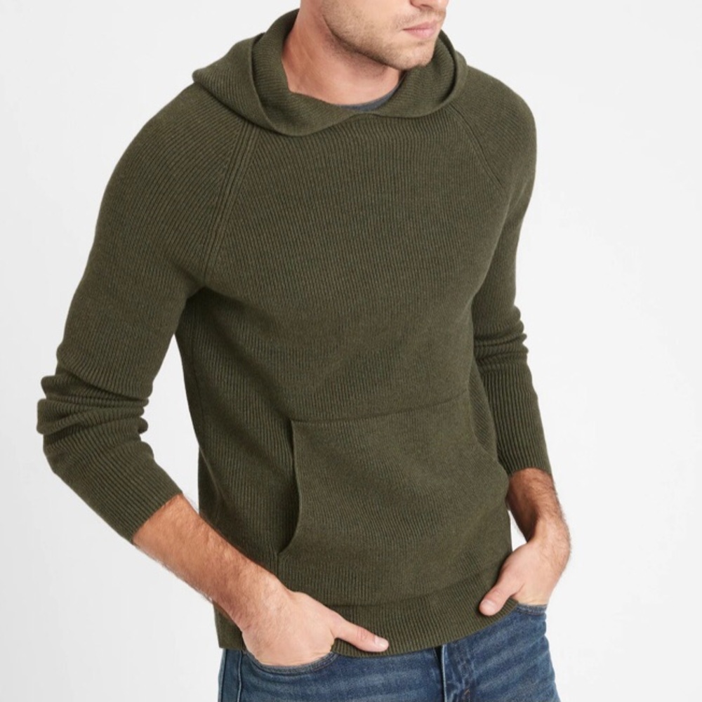 banana republic supima cotton hoodie sweater longsleeve jacket new with tags